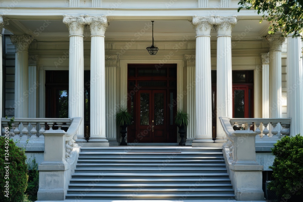 Obraz premium Grand entrance of a stately home.