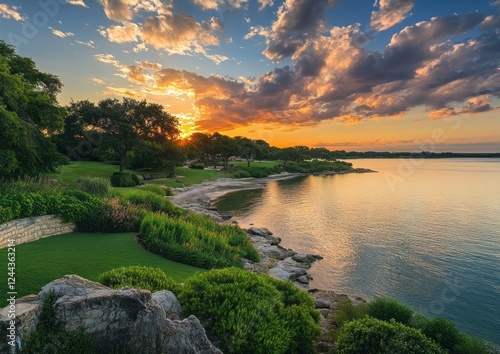 Lake Travis Sunset Serenity: A Texas Lakeside Paradise