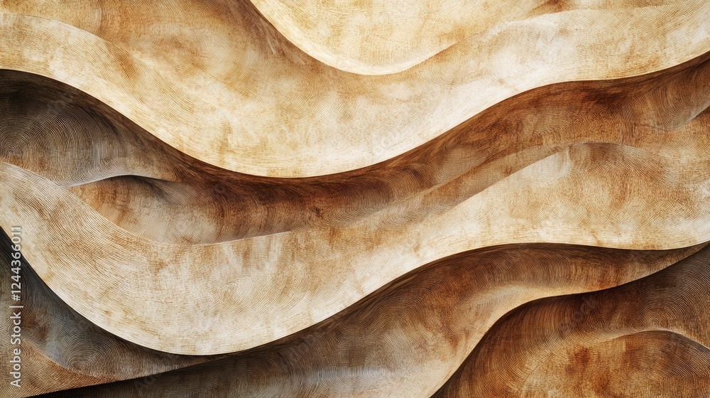 Abstract Waves of Wood Texture in Warm Brown and Beige Tones Abstract Waves of Wood Texture in Warm Brown and Beige Tones