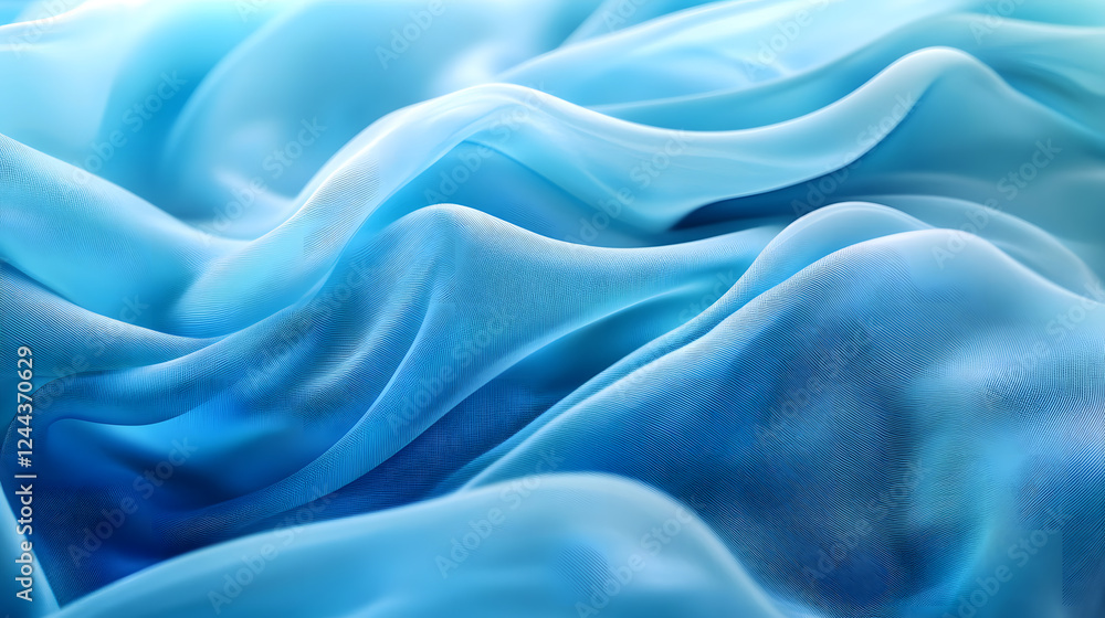 Obraz premium Bright, refreshing waves with a cool undertone, evoking freshness and peacefulness.