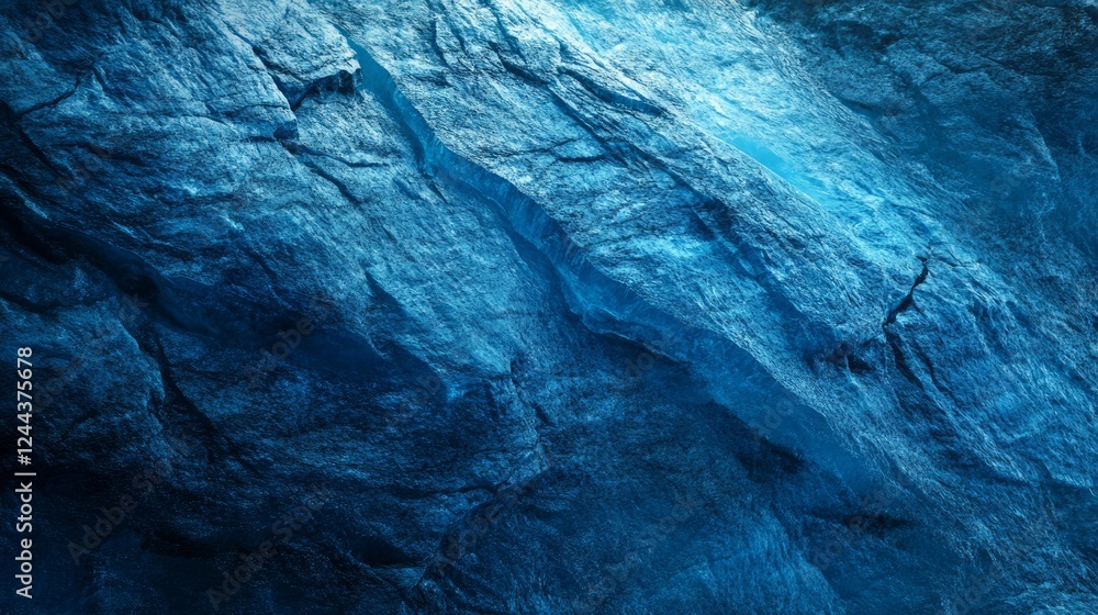 Naklejka premium Abstract Textured Surface Featuring Deep Blue Tones and Shadows
