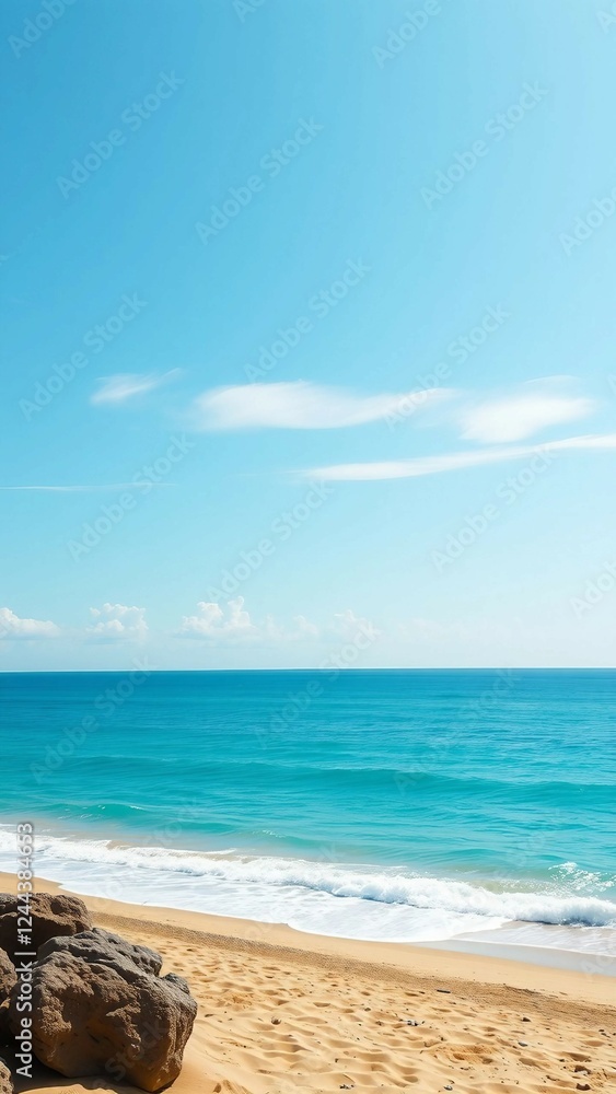 Vertical Screen Magnificent Blue Ocean Shore Location for Tourists Beautiful and Powerful Wild Natur Vertical Screen Magnificent Blue Ocean Shore Location for Tourists Beautiful and Powerful Wild Natur