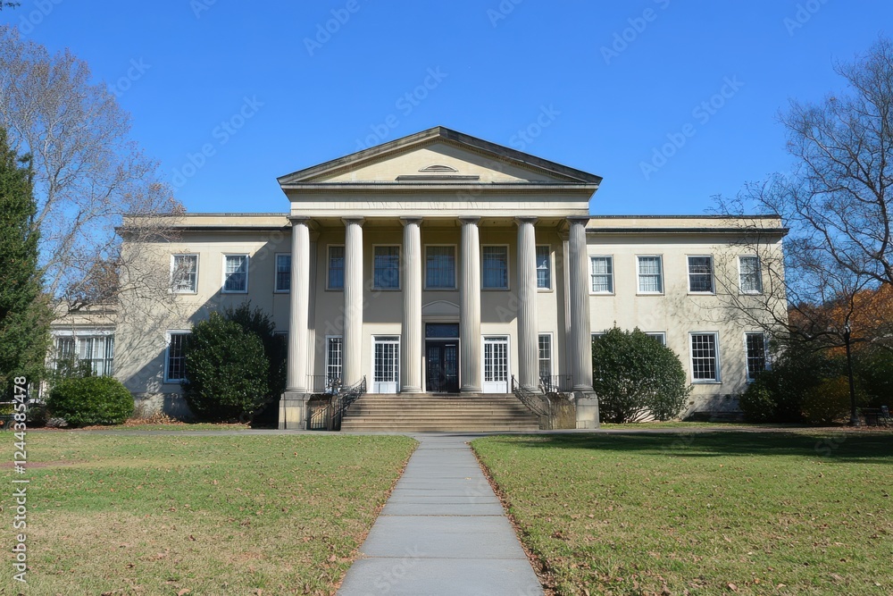 Naklejka premium Grand neoclassical building on a sunny day