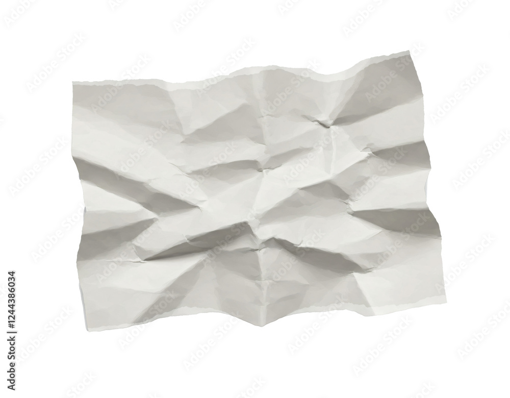 Obraz premium crumpled paper on white background