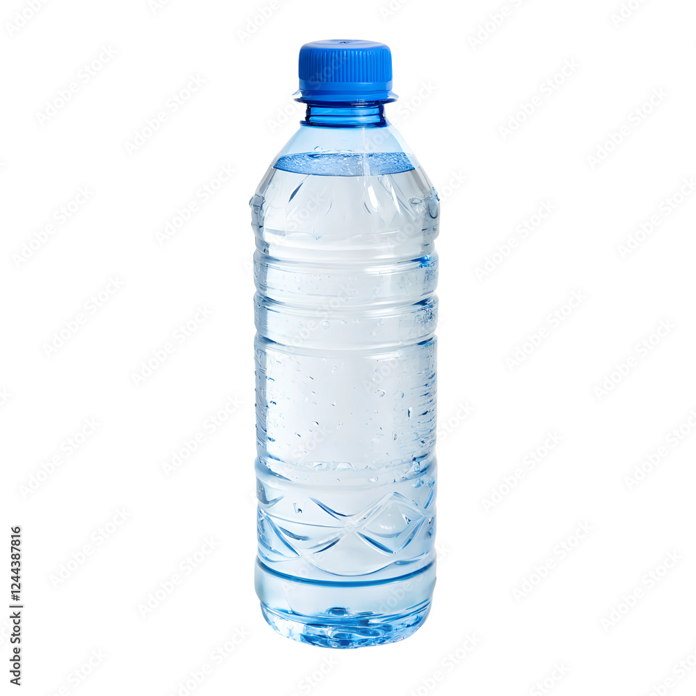 A plastic bottle of water Isolated on a transparent background, PNG. A plastic bottle of water Isolated on a transparent background, PNG.