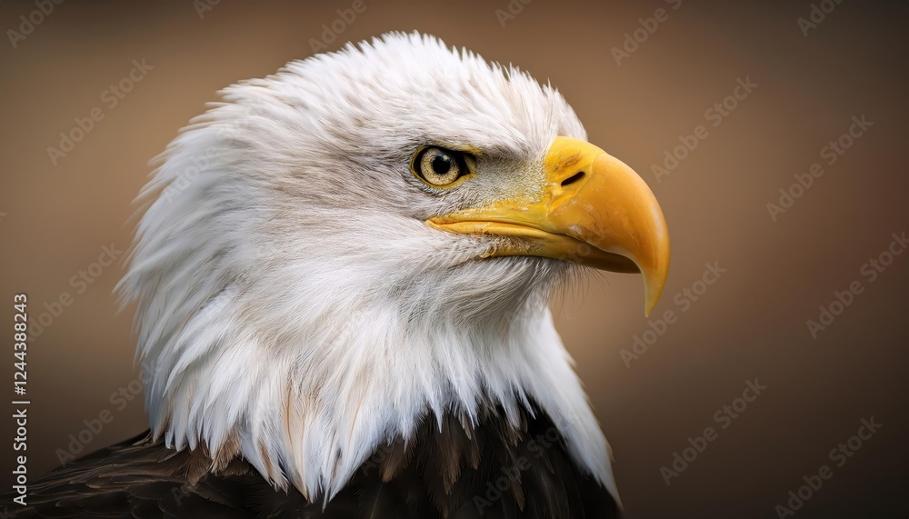 Majestic American Bald Eagle Soaring over Frosty Winter Landscape, Capturing the Power and Grace of Nature in a SnowCovered Forest. Majestic American Bald Eagle Soaring over Frosty Winter Landscape, Capturing the Power and Grace of Nature in a SnowCovered Forest.