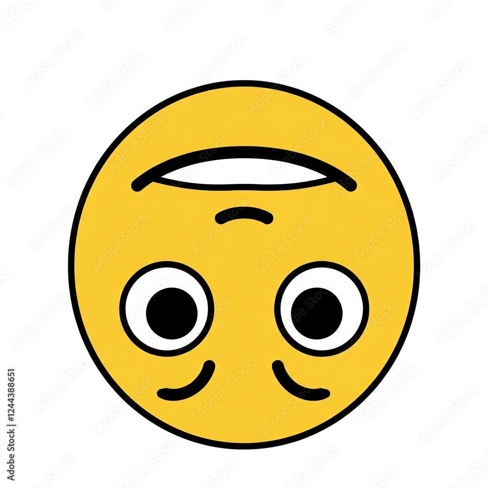 Fototapeta premium smiley face emoticon upside down emoji