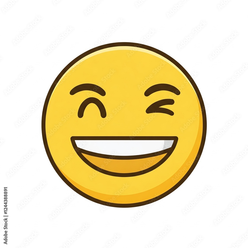 Fototapeta premium happy smiley face emoji 