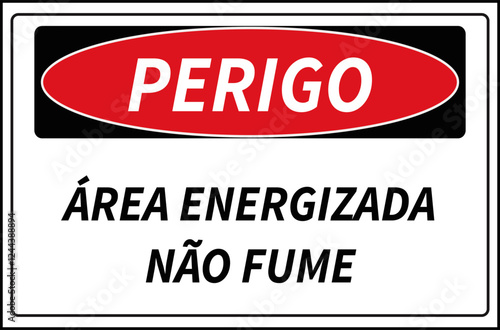 Área energizada não fume