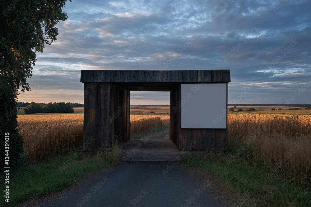 Unoccupied Roadside Billboard in Countryside - Suitable for Video Ads Unoccupied Roadside Billboard in Countryside - Suitable for Video Ads