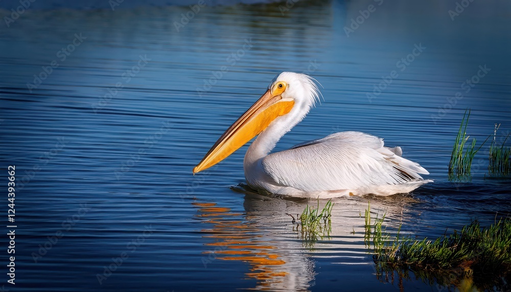 Stunning American White Pelican at San Joaquin Marsh Wildlife Sanctuary, Captured in a Serene California Morning Stunning American White Pelican at San Joaquin Marsh Wildlife Sanctuary, Captured in a Serene California Morning