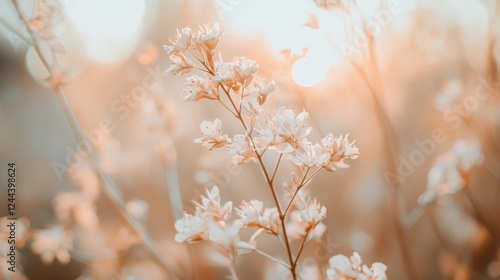 Golden Hour Blossoms: A Serene Springtime Scene