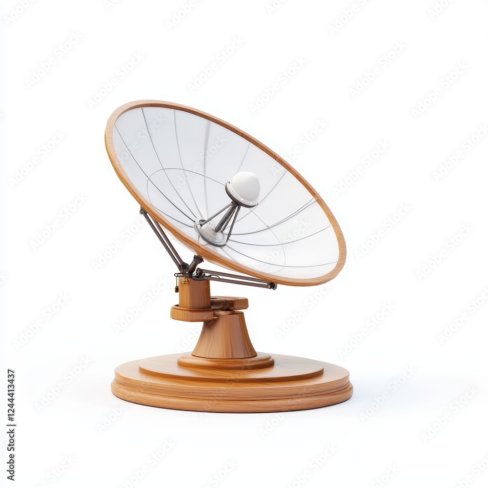 satellite dish tracking weather patterns isolated on white satellite dish tracking weather patterns isolated on white