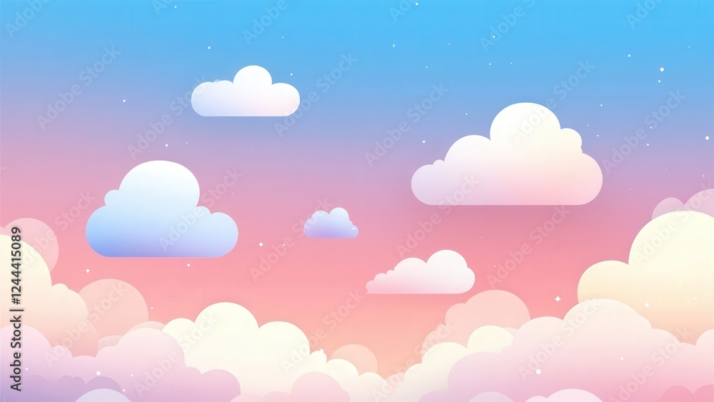 Soft Pastel Clouds Against a Gradient Sky Soft Pastel Clouds Against a Gradient Sky