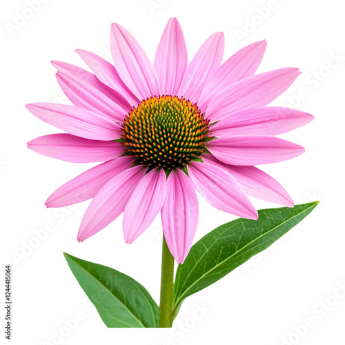 Vibrant Pink Echinacea Flower Close-Up - Ideal for Gardening Blogs and Wellness Websites