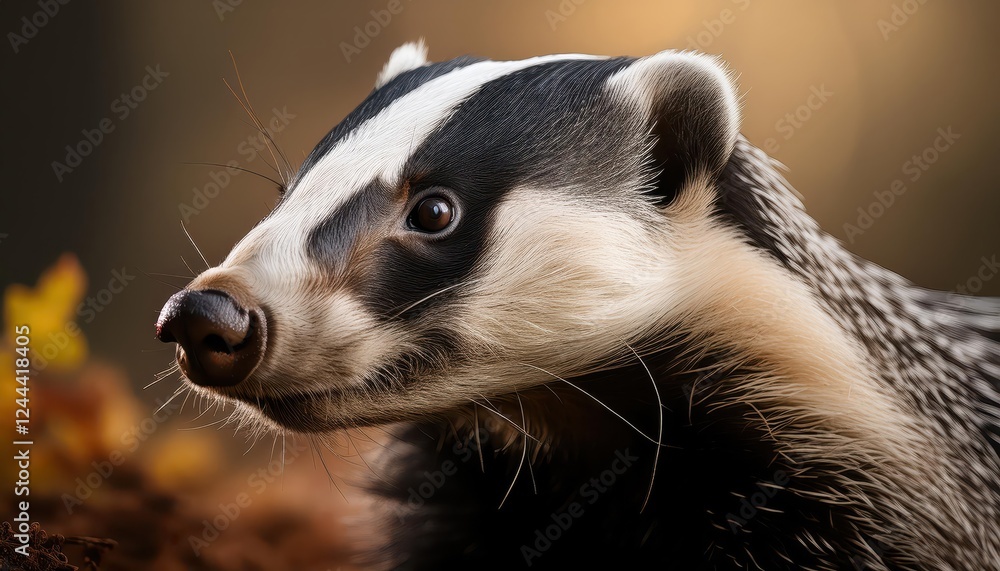 Majestic Badger Basking in Winters Glow, Set against a Backdrop of SnowCapped Forest and Frosty Landscape, Showcasing the Serenity and Beauty of a Winter Morning. Majestic Badger Basking in Winters Glow, Set against a Backdrop of SnowCapped Forest and Frosty Landscape, Showcasing the Serenity and Beauty of a Winter Morning.