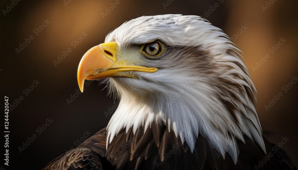 Majestic Bald Eagle Glides Over a FrostCovered Forest, Majestically Caught in Winters Icy Grip, With Snowflakes Painted Across the Sky and Whiteness Enveloping the Trees. Majestic Bald Eagle Glides Over a FrostCovered Forest, Majestically Caught in Winters Icy Grip, With Snowflakes Painted Across the Sky and Whiteness Enveloping the Trees.