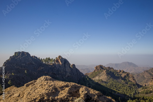 Obraz na płótnie Roque Nublo, an iconic rock formation in Gran Canaria. w salonie