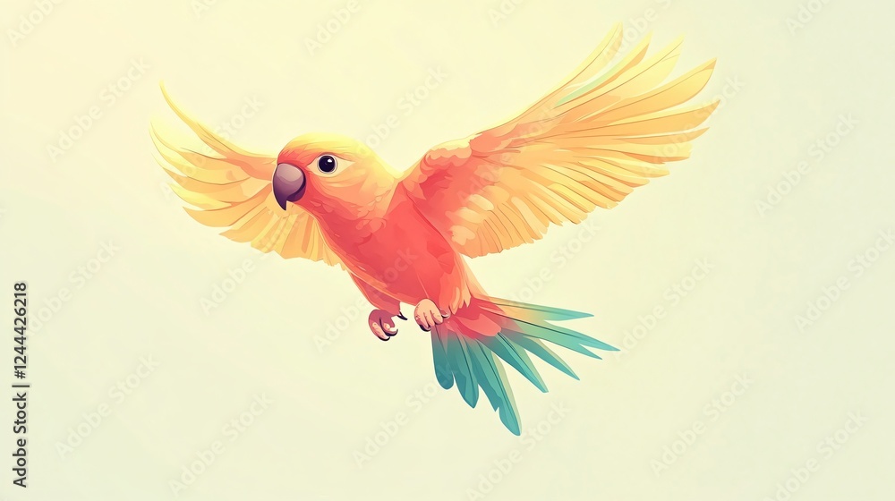 Vividly Colored Parrot in Flight Captures the Essence of the Wild Vividly Colored Parrot in Flight Captures the Essence of the Wild