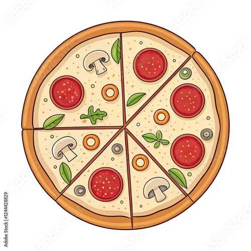 vector illustration of pizza