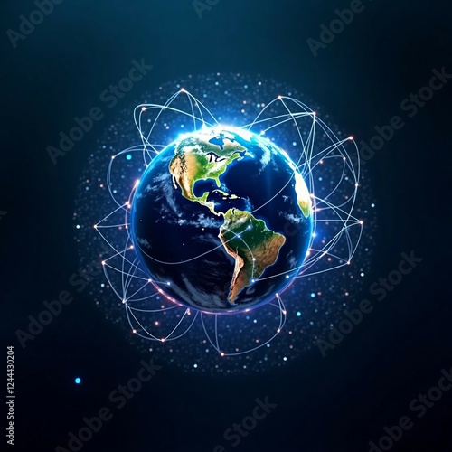 Global Network Connections earth