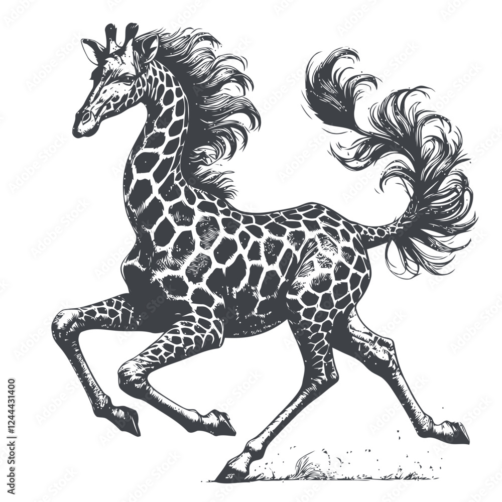 Fototapeta premium giraffe vector illustration