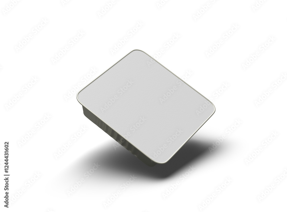 3d rendered image of a big square food foil tray isolated on a transparent background 3d rendered image of a big square food foil tray isolated on a transparent background