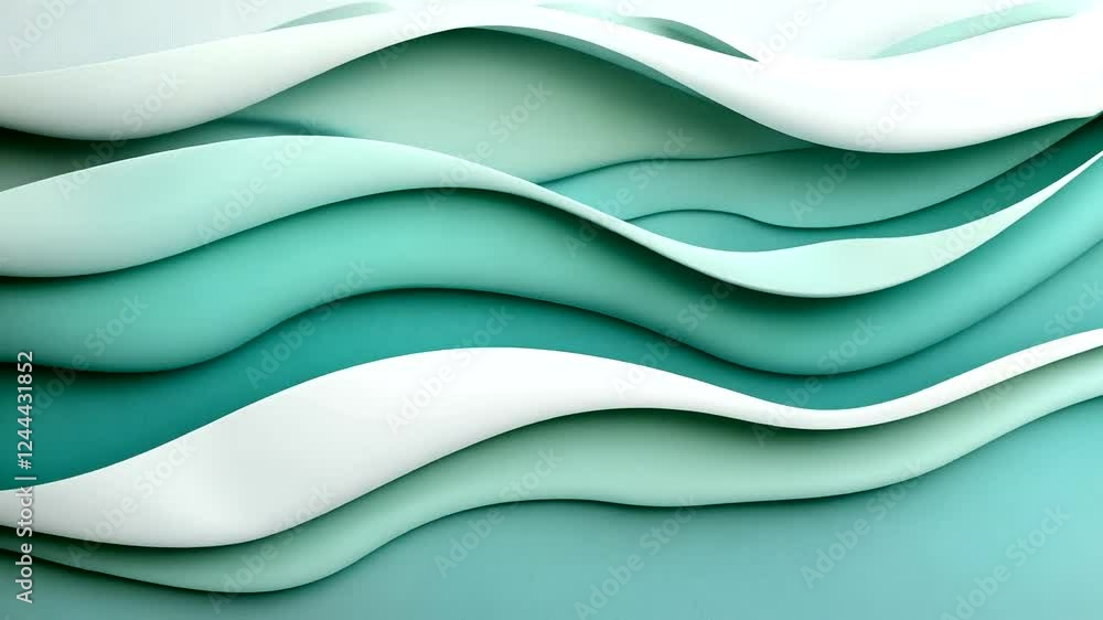 Abstract teal waves background design Abstract teal waves background design