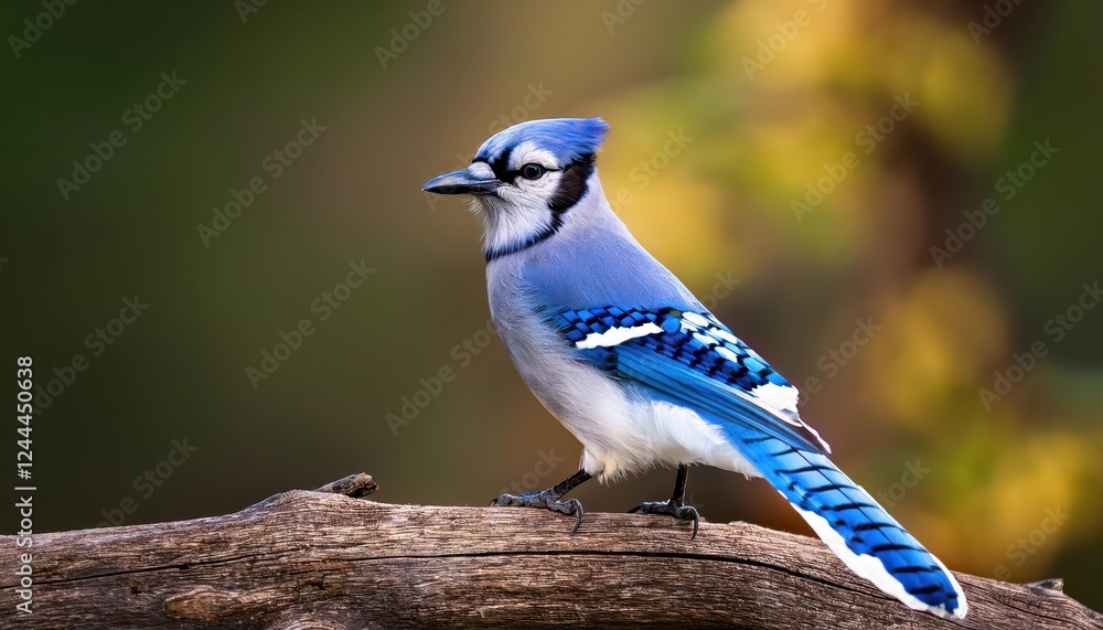 Vibrant and Majestic Blue Jay Posed against a Wintery Coniferous Backdrop, Captured in the Early Morning Light. Vibrant and Majestic Blue Jay Posed against a Wintery Coniferous Backdrop, Captured in the Early Morning Light.
