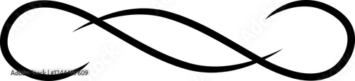 Infinity symbol is depicted as a continuous loop, representing eternity, endless possibilities, and the cyclical nature of time and existence, creating a visually striking and symbolic design