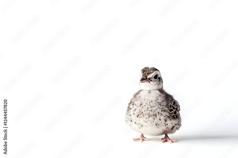 Obraz premium Quail Isolated on White Background.