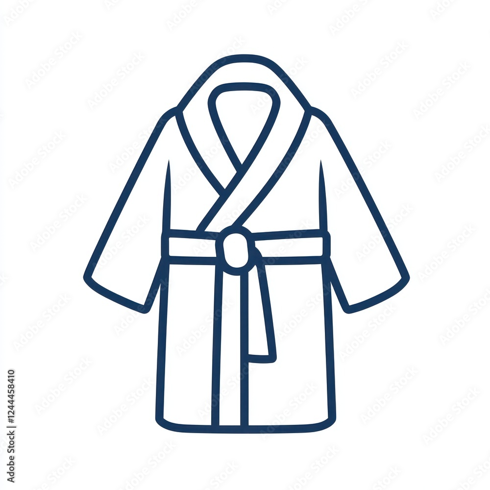 Bathrobe Icon - A simple line icon a bathrobe, suitable for wellness and relaxation-related websites and apps Isolated on white background Bathrobe Icon - A simple line icon a bathrobe, suitable for wellness and relaxation-related websites and apps Isolated on white background