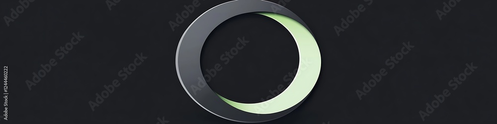 Simple logo with circular shape and smooth transitions from dark gray to light green Simple logo with circular shape and smooth transitions from dark gray to light green