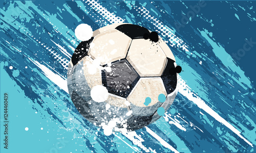 soccer banner template , Spain flag, Brush texture grunge, football cup, illustration vector