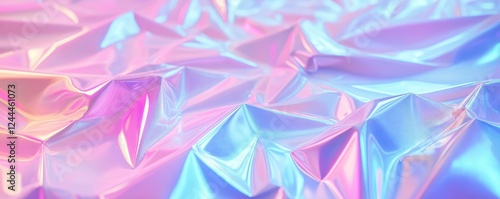 Colorful and shiny abstract holographic pattern image