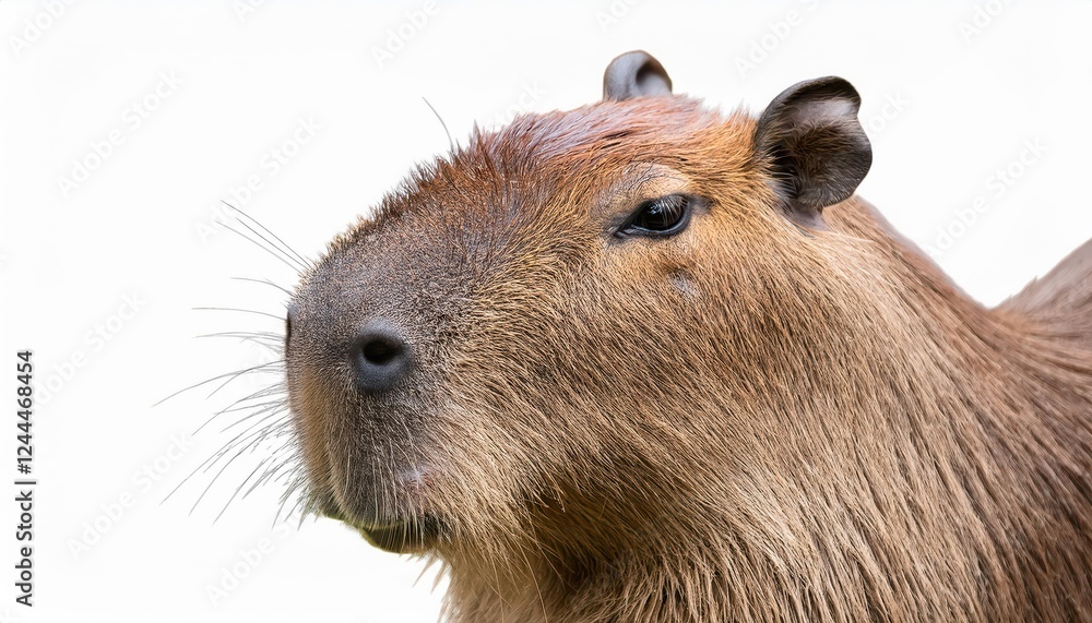 Striking Capybara Portrait on Transparent Background Captivating Closeup of a Giant Rodent in Pure White, Ideal for Digital Art, Home Decor, or Design Inspiration. Striking Capybara Portrait on Transparent Background Captivating Closeup of a Giant Rodent in Pure White, Ideal for Digital Art, Home Decor, or Design Inspiration.