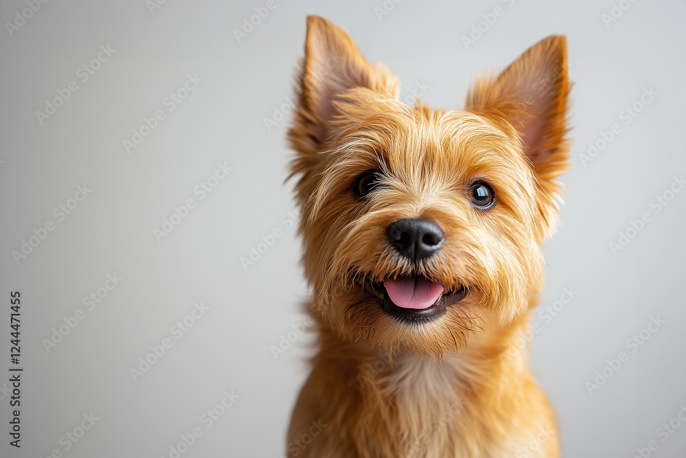 a dog on a gray background a dog on a gray background