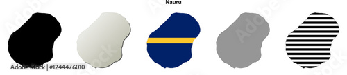 Nauru outline map set Free Download Nauru outline map set - GFXLoad