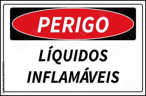 Placa de segurançã e sinalização de Inflámaveis