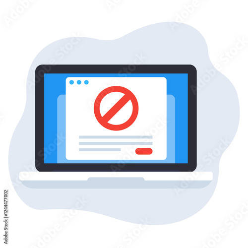 Obraz na płótnie blocked web page, website line icon