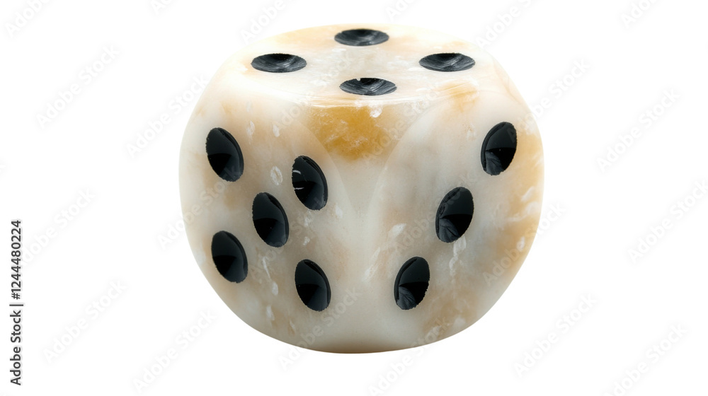 White and black dice showing ten on transparent background White and black dice showing ten on transparent background