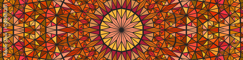 Dynamic colorful polygonal circular pattern mosaic background