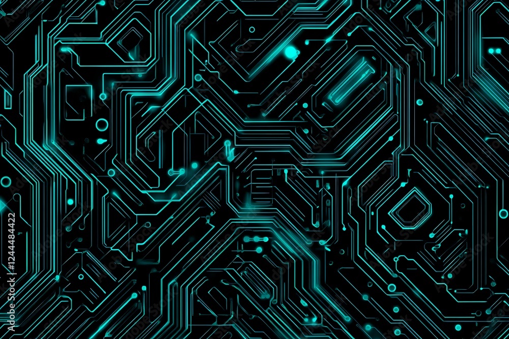 Abstract close-up of a glowing blue digital circuit board, showcasing intricate connections and technological design on a black background.
Abstract close-up of a glowing blue digital circuit board, showcasing intricate connections and technological design on a black background.