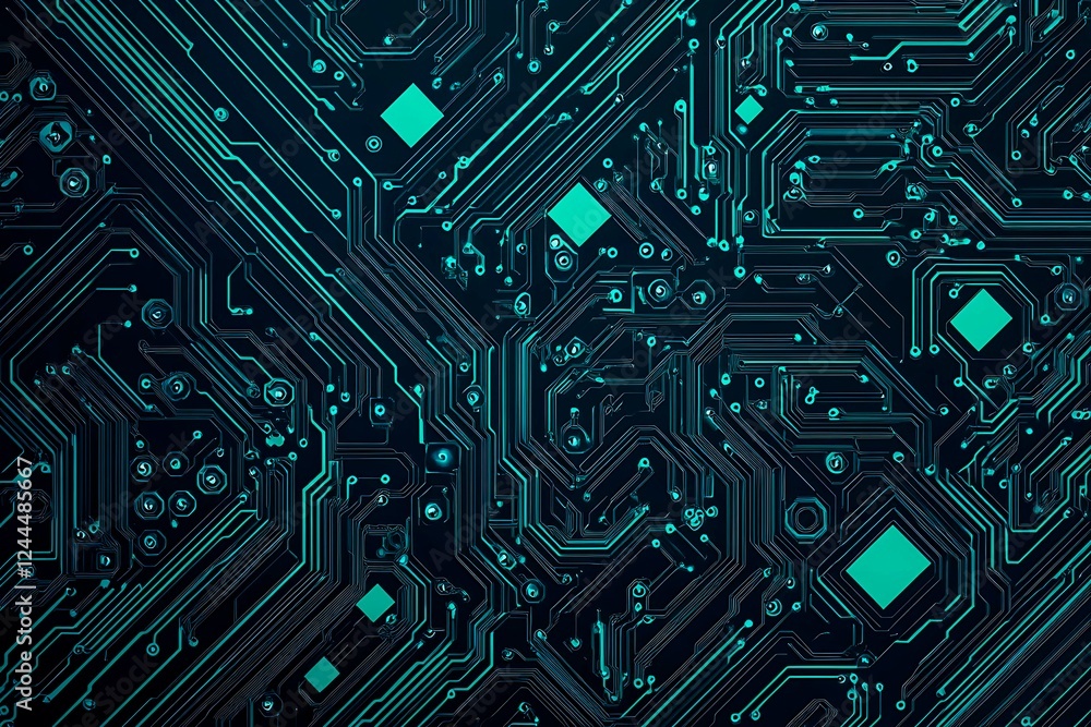 Abstract close-up of a glowing blue digital circuit board, showcasing intricate connections and technological design on a black background.
Abstract close-up of a glowing blue digital circuit board, showcasing intricate connections and technological design on a black background.