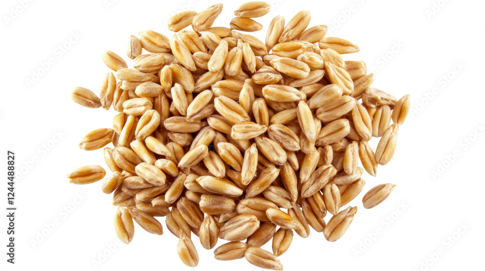 Obraz premium Pile of oat groats isolated on transparent background