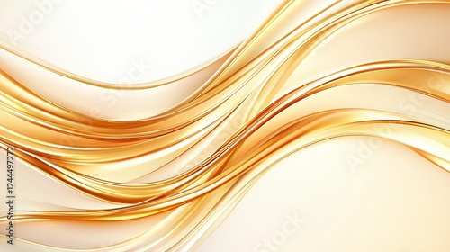Elegant golden wave patterns create a sophisticated and modern background, perfect for design projects, invitations, or branding materials.