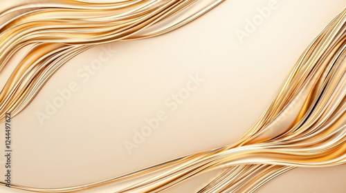 Beautiful golden wave patterns create an elegant backdrop, perfect for modern designs, branding, or marketing materials to convey luxury and sophistication.