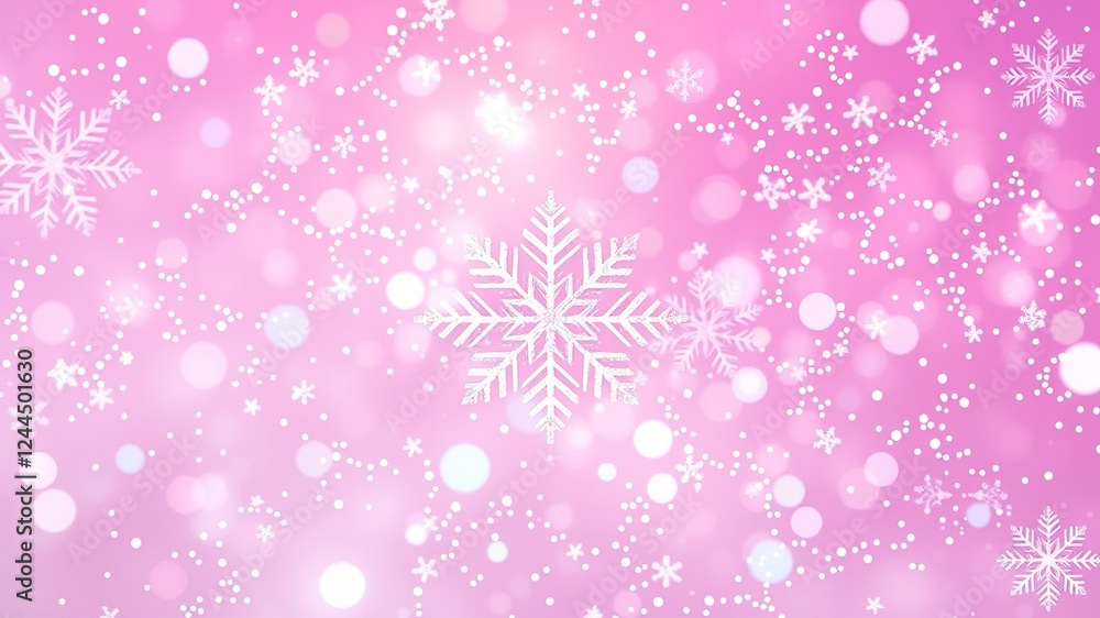 Shimmering Snowflake Glitter Overlay on Abstract Kaleidoscope Symphony Shimmering Snowflake Glitter Overlay on Abstract Kaleidoscope Symphony