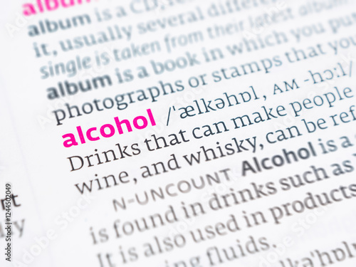 Schilderij op canvas Definition of “alcohol”
