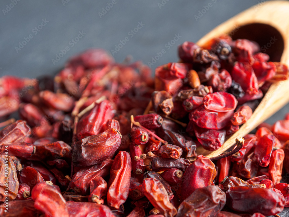Bright barberries in the background, creating an atmosphere of freshness and natural beauty. Bright barberries in the background, creating an atmosphere of freshness and natural beauty.